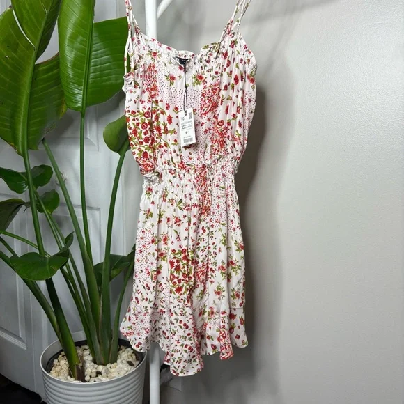 2/15$ 🍒 NWT Zara Floral Polka Dot Romper Ruffle Hem Feminine Summer One-Piece - Picture 3 of 10